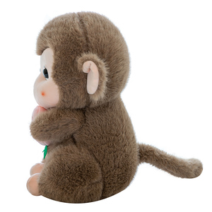 En gros, Peluches mignonnes singe tenant une pêche, <span class=keywords><strong>3</strong></span> couleurs, pour machine à griffes, cadeaux d'anniversaire pour enfants et décoration intérieure - Product Image 2