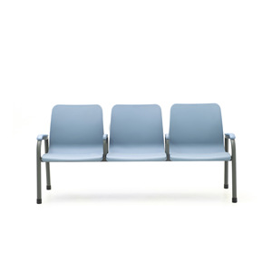 Sillas de espera Aobin Lingjie PU Stream Stone Blue H550 con pasamanos para uso en hospitales, estaciones de tren y aeropuertos. - Product Image 4