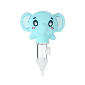 Aspirador nasal de silicone elefante, animal bonito limpador de nariz bebê aspirador nasal manual