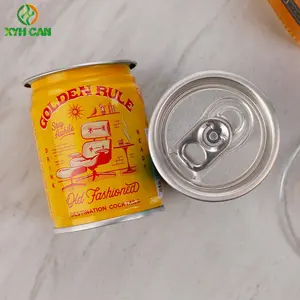 Fabricantes Impressão personalizada Melhor preço 100ml Mini Cocktails Tin Can Tinplate latas para vinho de uísque