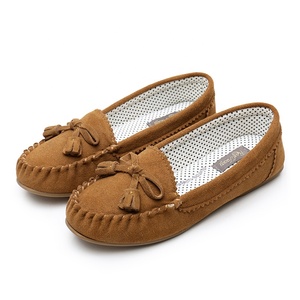 Moda Casual In Pelle Scamosciata Piatto <span class=keywords><strong>Mocassini</strong></span> In Pelle <span class=keywords><strong>Mocassini</strong></span> Scarpe per Le Donne - Product Image 1