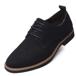 <span class=keywords><strong>Scarpe</strong></span> Oxford da <span class=keywords><strong>Uomo</strong></span> Taglie Forti in Pelle Scamosciata con Lacci, Suola in Gomma, Fodera in PU, per Ufficio e Uso Quotidiano - Product Image 4
