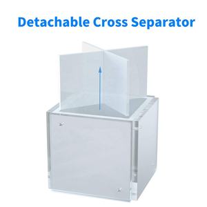 Вращающийся на 360 градусов акриловый магнитный держатель для ручек, фоторамка для фотографий, держатель для карандашей и чашек, белый - Product Image 3