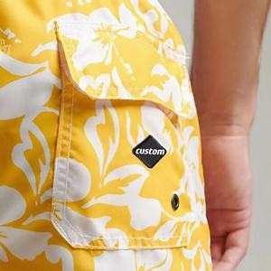 Custom LOGO <b>Swim</b> Trunks Men's Swimwear QUICK DRY Fabric Mid Waist Men's Beach Shorts <b>Swim</b> Trunk Floral Print <b>Board</b> Shorts - Product Image 4