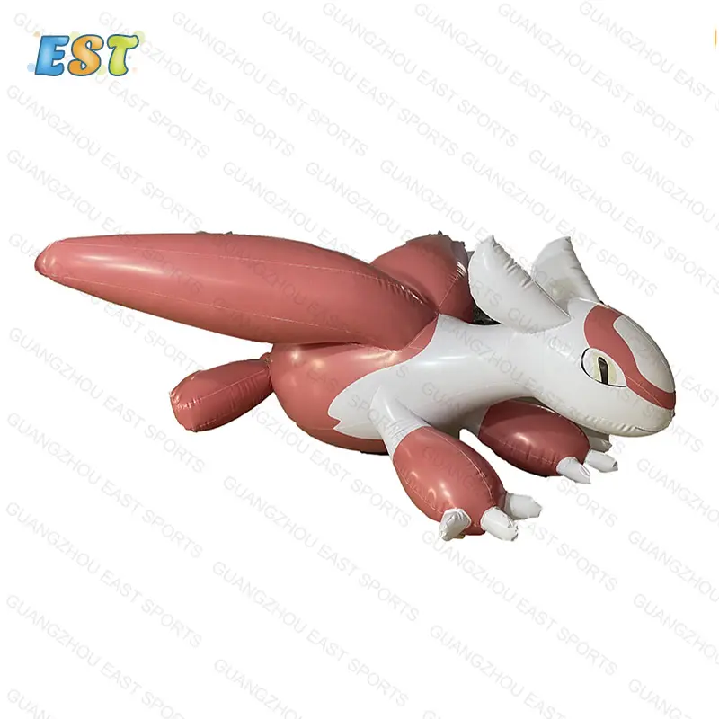 Großhandel PVC aufblasbare rosa Drachen Cartoon aufblasbare Pool spielen Garten Spielzeug Anzug Party und Event Toy Animal OEM angepasst