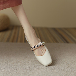 Sandali da <span class=keywords><strong>donna</strong></span> con punta quadrata e cinturino, estivi, con <span class=keywords><strong>tacco</strong></span> basso a blocco, casual, tinta unita, slip-on, eleganti, per affari e tempo libero - Product Image 3