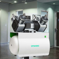 Unité de séchage à membrane 2.2KW Compresseur dentaire compact à piston CAD CAM silencieux sans huile avec une unité V à 2 cylindres