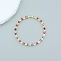 2024 nouveau Style européen mode-Style Unique INS Style Design oeil de chat Zircon couleur main chaîne monocouche cristal bijoux