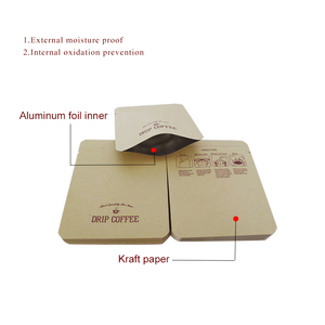 Sachet <span class=keywords><strong>d</strong></span>'emballage écologique personnalisé en gros, portable, à suspendre, pour café filtre, anti-humidité, filtre à lait - Product Image 3