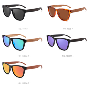 Gafas de sol clásicas de alta calidad 2025, gafas de sol polarizadas de madera con espejo Retro para hombre, gafas de sol de madera de bambú a la moda - Product Image 3