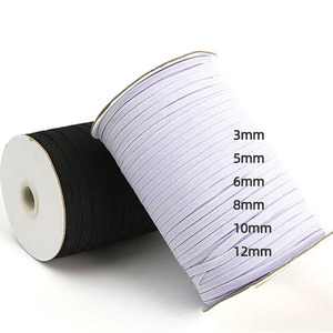 Venta al por mayor de fábrica 8mm en Stock banda elástica para niños raya trenzada estrecha 10mm banda trenzada <span class=keywords><strong>cord</strong></span>ón elástico - Product Image 6