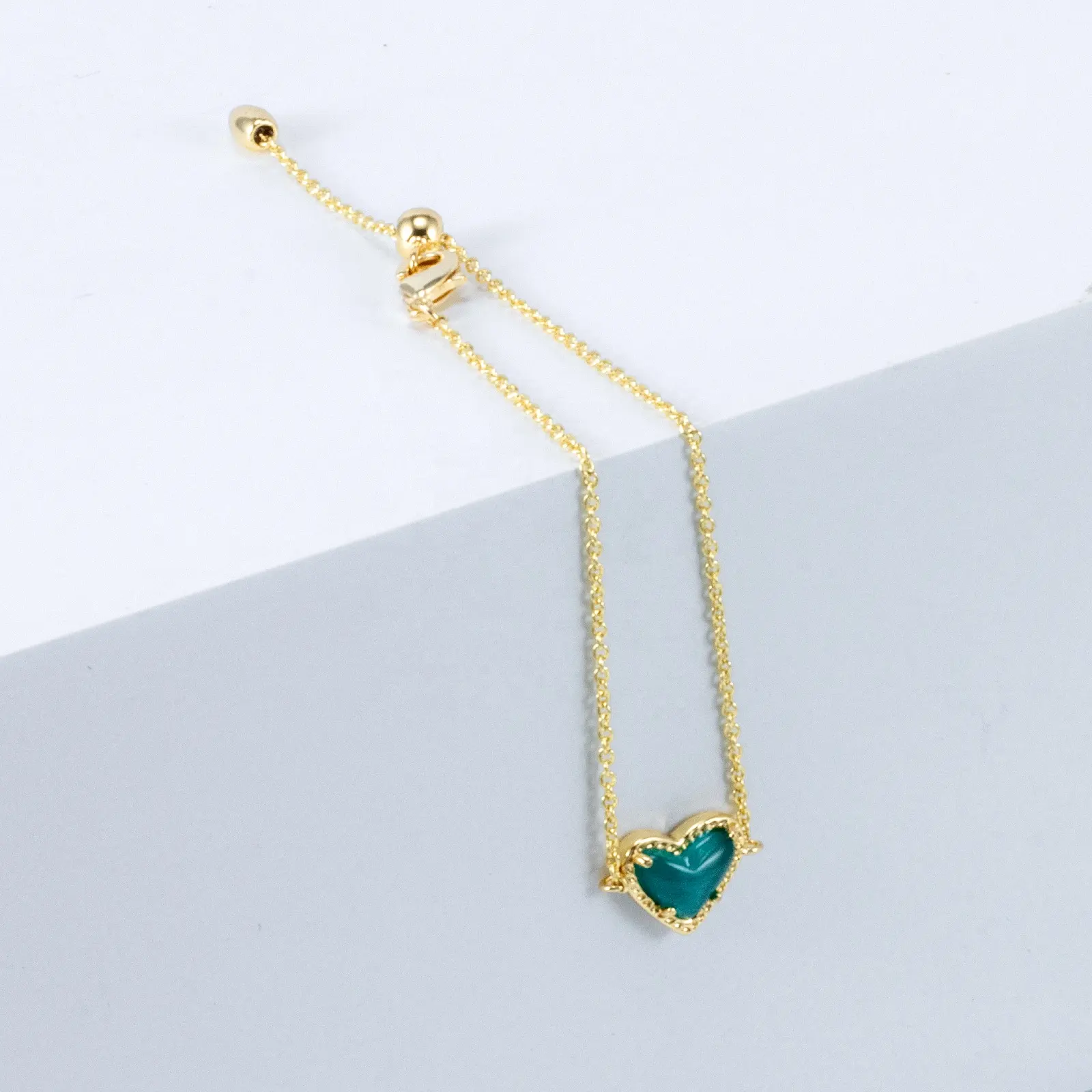 Women Wedding Party Gift Bracelet Temperament Small Heart Personality Chain Jewelry Bracelet Crystal Stone Heart Gold Bracelet