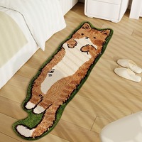 Tapis de chambre à coucher en peluche ultra doux 12mm d'épaisseur Shaggy antidérapant lavable en Machine tapis de sol confortable