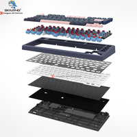 75% SKYLOONG GK75 Keyboard Mekanik Nirkabel Hot Swap Knob Modular & Desain Gasket-list untuk Produsen Asli