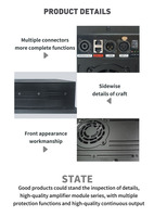 Carte amplificateur de processeur de signal numérique 1000 W circuit de haut-parleur actif de classe D deux canaux pour la fête