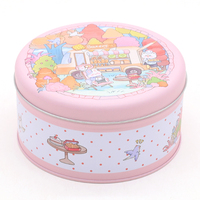 Boîte en métal vide ronde en relief personnalisée en usine Oem & Odm Emballage cadeau de boîte de conserve de qualité alimentaire pour gâteau biscuit dessert