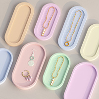 Moules ovales en résine pour plateaux, moules en silicone pour sous-verres en résine époxy, béton, Jesmonite, terrazzo, moules en silicone pour plateaux DIY