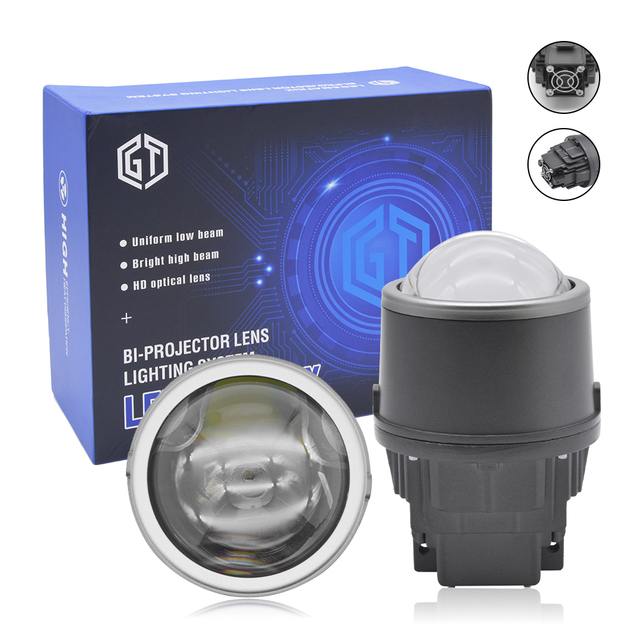 Factory Direct Sales Tri-colors Fog Projector 3.0 Inch Bi-led Fog Lamp Lens with Fan 4300K 6000K Led Lights for Toyota/Honda