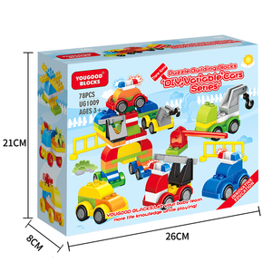 Blocs de construction de grande taille en gros, voitures variables, 78 pièces, <span class=keywords><strong>jouet</strong></span> éducatif en briques, approvisionnement direct usine, cadeau pour enfants garçons filles - Product Image 3