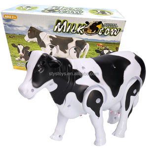 Batería para caminar vaca lechera sonidos realistas simulación vaca figura modelo para niños juguetes niños regalos - Product Image 6