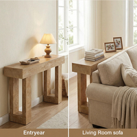 Nouvelle table d'entrée en bois, table de couloir, table derrière le canapé, console de 160 cm de long
