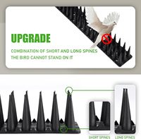 Lot de 10 pointes de clôture anti-escalade pour pigeon chat raton laveur écureuil pointes d'effarouchement d'oiseaux en plastique pour garder les oiseaux