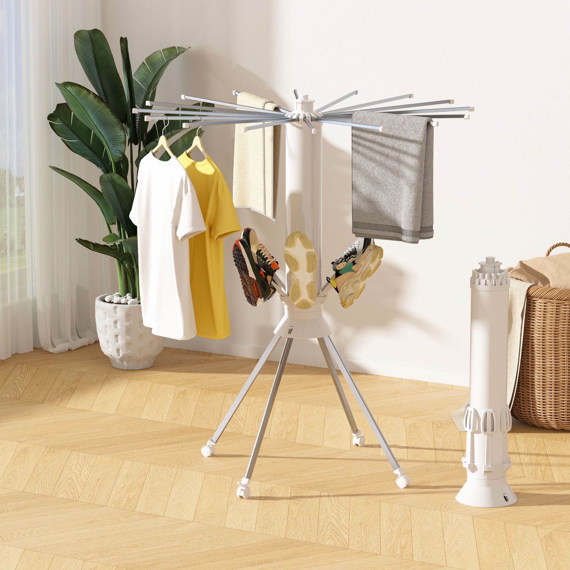 White single-layer (with shoe rack)