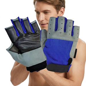 Gants de sport unisexes en cuir demi-doigt pour l'haltérophilie Gants de fitness respirants pour l'entraînement de gymnastique - Product Image 1
