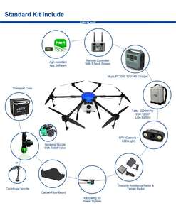 Pulvérisateur Agricole à <span class=keywords><strong>Drone</strong></span> de 16 L, Fumigation, Pulvérisation Agricole, Pulvérisateur Hexacoptère, Réglage de la Taille des Particules Atomisées Disponible - Product Image 5