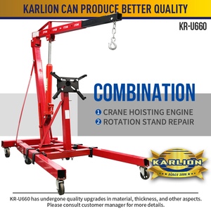 Grue de levage hydraulique pliable KARLION KR-U660 de <span class=keywords><strong>2</strong></span> tonnes avec construction métallique, certifiée CE, garantie 12 mois, cric de voiture - Product Image 3