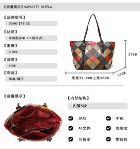 Nuevas Bolsas de Mensajero de Alta Calidad para Mujer, Bolsos de Mano de Cuero Genuino, Bolsos Cruzados, Bolsos de Hombro para Mujer, Bolsos Tote con Asa Superior - Product Image 2