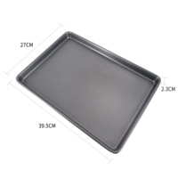 Plaque de cuisson rectangulaire en acier au carbone écologique, antiadhésive, multicouche, jetable, épaisseur 0,8 mm, pour pain focaccia, usage domestique