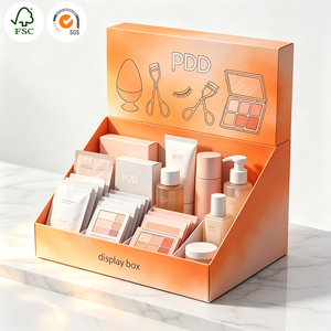 Exhibidor PDQ Plegable Portátil Moderno, Personalizable, Desmontable, Giratorio, de Cartón Corrugado, para Mostrador de <span class=keywords><strong>Supermercado</strong></span> - Product Image 1