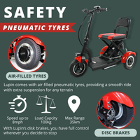 Scooter Électrique Pliant Intelligent à Trois Roues pour Longues Distances, Prêt à l'Expédition, Idéal pour les Personnes à Mobilité Réduite