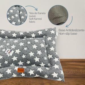 Lit pour chien Yommy, gris, design os, antidérapant, durable, pour animaux de compagnie de petite, moyenne et grande taille - Product Image 6