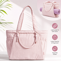 Sac fourre-tout personnalisé pour femme, grande capacité, en polyester, sac à bandoulière, imperméable, décontracté, pour le shopping et le travail, OEM ODM, vente en gros