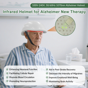 Lámpara de Fotobiomodulación, Neurofeedback, Casco de <span class=keywords><strong>Terapia</strong></span> de 1070 nm, Dispositivo Cerebral para Trastornos Ocupacionales, Parkinson, Pediátrico, para Alzheimer y Autismo - Product Image 1