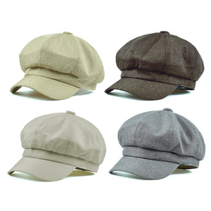 2024 nouvelle arrivée été meilleure qualité hommes et femmes coton chapeau plat nouveaux hommes personnalisé béret chapeau <span class=keywords><strong>luxe</strong></span> pour dames - Product Image 1