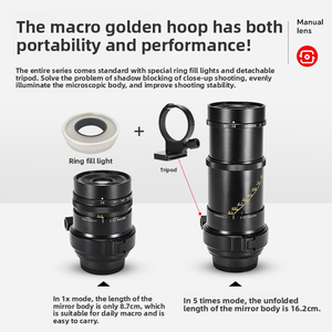 เลนส์มาโคร ZhongYi Optics Mitakon 55 มม. F2.8 <span class=keywords><strong>1</strong></span>-5X ฟูลเฟรม โฟกัสแบบแมนนวล ตัวเรือนอะลูมิเนียมอัลลอยด์ ผลิตตามแบบเฉพาะสำหรับ //<span class=keywords><strong>Fuji</strong></span> - Product Image 6