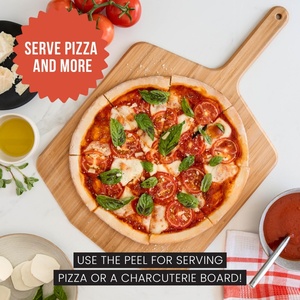 <span class=keywords><strong>Pala</strong></span> para Pizza de Madera de Bambú de 16 Pulgadas, Herramienta Duradera para Hornear, Paleta Deslizante, Tabla de Cortar de Madera, Espátula para Preparar - Product Image 5