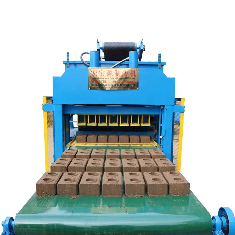 Más capacidad de producción HBY7-10 fábrica Brasil Eco del suelo Precio de enclavamiento máquina del ladrillo comprimir barro máquina de bloques