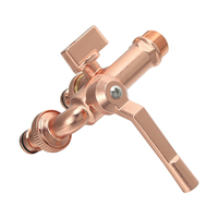 Rastaps XX- 20386 Neues Design Rose Golden Outdoor Doppel hahn Steckdose Aluminium griff Messing Garten Wasserhahn Hahn Wasserhahn Bibcock