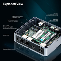 Mini PC NUC AMD-9420 N100 Thin Client Dual-core HD-MI 2*DP Triple Affichage 2*LAN Win10/11 Linux Ordinateur pour Affichage Numérique
