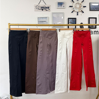 Ensembles de yoga personnalisés 2026 pour femmes : débardeur dos croisé et pantalon évasé taille en V froncé, sans coutures, pour l'entraînement, la gym et le fitness