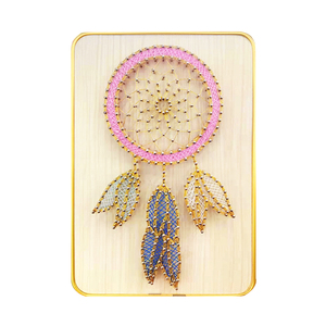 Tự làm treo trang trí nội thất gỗ tùy chỉnh thủ công móng tay chuỗi nghệ thuật DIY Kit với khung - Product Image 1