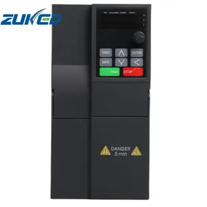 ZUKED VFD 220V einphasiger bis 380V 3-Phasen-Frequenzumrichter 1.5 KW-22KW Smart Variable Frequency Drive