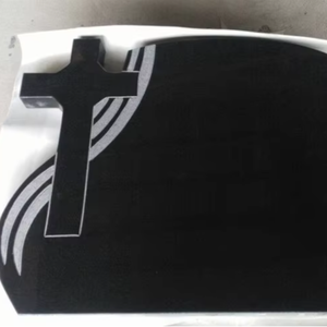 מצבת קבר מאבן גרניט שחורה בסגנון אירופאי - Product Image 1