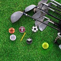 Ensemble de 6 balles de golf miniatures portables personnalisables YIHONG YHGB02, pour l'entraînement et la pratique, en plastique, caoutchouc et surlyn, dureté 80-90