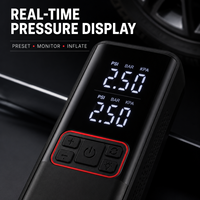 Compresseur d'air numérique sans fil 160 PSI à double usage avec batterie externe 6000 mAh et lumière d'urgence LED pour automobile