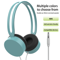 Youngrun Y728 Grosir Headset Berkabel Warna-warni 3.5mm Stereo On-ear untuk Pelajar Kelas Pesawat Terbang Headphone Harga Terjangkau